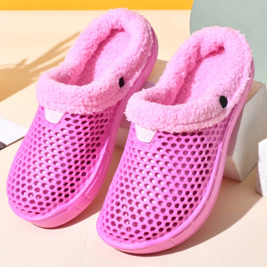 Couple Style Men's and Women's Cotton Slippers Winter Warm Plus Velvet Thickened Clogs Mule Shoes Couple Style Men's and Women's Cotton Slippers Winter Warm Plus Velvet Thickened Clogs Mule Shoes