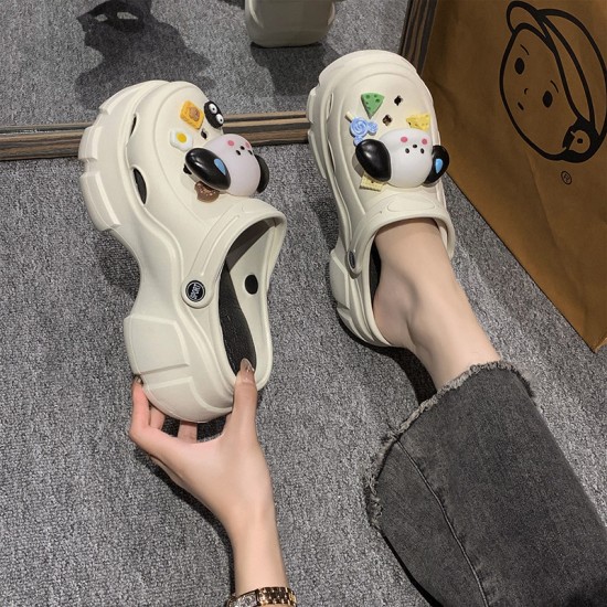 Women Sandals Cartoon Cute Dog Platform Hole Shoes Female Stepping on Poo Feeling Beach Shoes Summer 2025 New Slippers Wholesale Women Sandals Cartoon Cute Dog Platform Hole Shoes Female Stepping on Poo Feeling Beach Shoes Summer 2025 New Slippers Wholesale