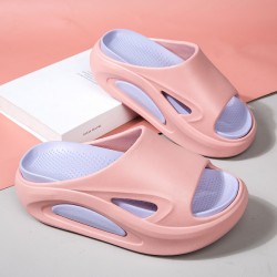 Bebealy Women Platform Flat Sandals Vacation Soft Pool Beach Sandals Nonslip Cushioned Shower Shoes Home Women Cloud Slippers