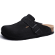 Kidmi New Women Clogs Men Clogs Suede Slippers Fashion Cork Footbed Leather Slippers Classic Mules Soft Antiskid House Slippers Kidmi New Women Clogs Men Clogs Suede Slippers Fashion Cork Footbed Leather Slippers Classic Mules Soft Antiskid House Slippers