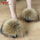 Real Raccoon Fur Slippers For Women 2023 Summer Fluffy Indoor House Fuzzy Flat Slides Outdoor Fashion Beach Sandals Flip Flops Real Raccoon Fur Slippers For Women 2023 Summer Fluffy Indoor House Fuzzy Flat Slides Outdoor Fashion Beach Sandals Flip Flops