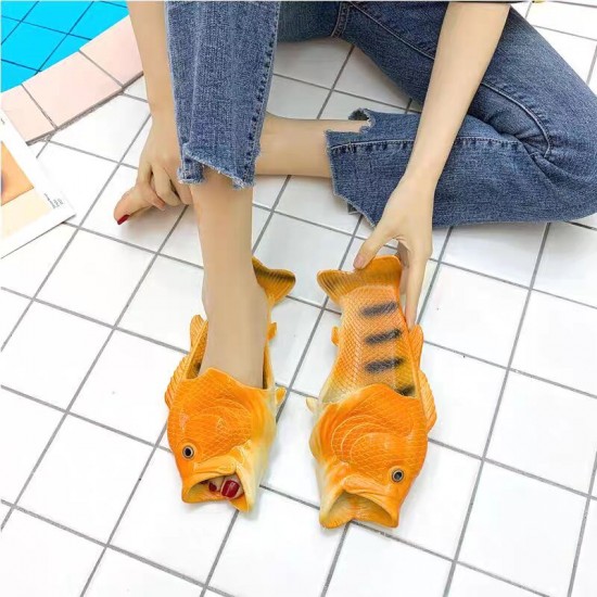 Unisex girls summer beach fish sandals woman soft eva flipflops designer open toe animal fish slippers plus size couples clogs Unisex girls summer beach fish sandals woman soft eva flipflops designer open toe animal fish slippers plus size couples clogs