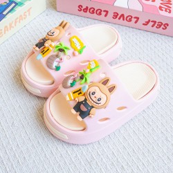 New Popular Cartoon Coconut Labubu Versatile Girls Eva Slippers Fashionable Double Soft-Soled Non-Slip Sandals 831