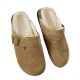 Comwarm Fur Lined Clogs for Women Men Winter Fuzzy Cork Slippers Fur Cork Mules Short Plush House Cork Shoes Winter Zuecos Mujer
