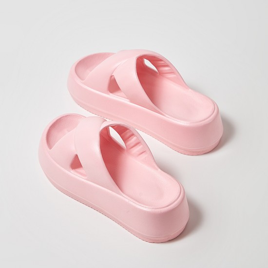 Comwarm Summer Slippers For Women Thick Platform Shower Shoes Non-Slip Cross Sandals Female Bath Soft Sole Slides Home Slippers Comwarm Summer Slippers For Women Thick Platform Shower Shoes Non-Slip Cross Sandals Female Bath Soft Sole Slides Home Slippers