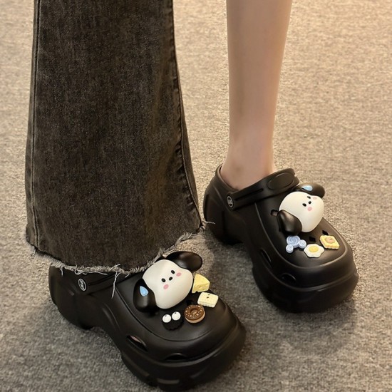 Women Sandals Cartoon Cute Dog Platform Hole Shoes Female Stepping on Poo Feeling Beach Shoes Summer 2025 New Slippers Wholesale Women Sandals Cartoon Cute Dog Platform Hole Shoes Female Stepping on Poo Feeling Beach Shoes Summer 2025 New Slippers Wholesale