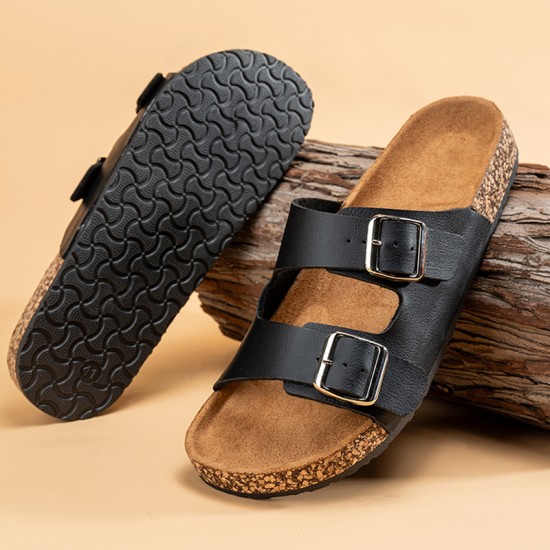 Fashion Classic Unisex Slippers For Men Comfortable Summer Cork Shoes For Men Outdoor Sandals Microfiber Plus Size 36-46 Fashion Classic Unisex Slippers For Men Comfortable Summer Cork Shoes For Men Outdoor Sandals Microfiber Plus Size 36-46