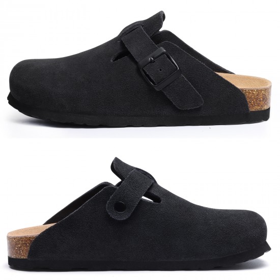 Kidmi New Women Clogs Men Clogs Suede Slippers Fashion Cork Footbed Leather Slippers Classic Mules Soft Antiskid House Slippers Kidmi New Women Clogs Men Clogs Suede Slippers Fashion Cork Footbed Leather Slippers Classic Mules Soft Antiskid House Slippers