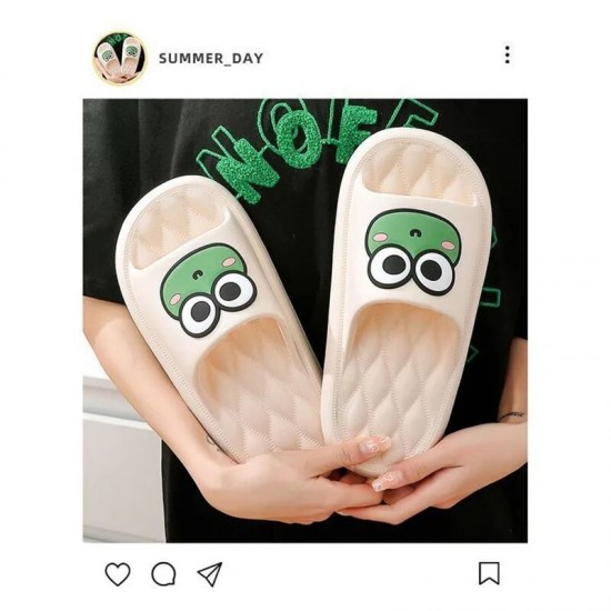 Summer Beach Slides Bathroom Anti Slip Slipper Non-Slip Home Flip Flops Cartoon Frog Soft Sandals Summer Beach Slides Bathroom Anti Slip Slipper Non-Slip Home Flip Flops Cartoon Frog Soft Sandals