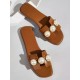 Slippers Women 2025 New Flat Slippers Party Shoes Fashion Pearl Sandals Slippers Roman Women Flip-Flops Casual Beach Shoes Trend Slippers Women 2025 New Flat Slippers Party Shoes Fashion Pearl Sandals Slippers Roman Women Flip-Flops Casual Beach Shoes Trend