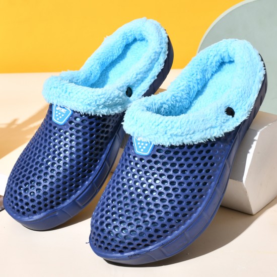 Couple Style Men's and Women's Cotton Slippers Winter Warm Plus Velvet Thickened Clogs Mule Shoes Couple Style Men's and Women's Cotton Slippers Winter Warm Plus Velvet Thickened Clogs Mule Shoes