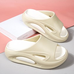 Bebealy Women Platform Flat Sandals Vacation Soft Pool Beach Sandals Nonslip Cushioned Shower Shoes Home Women Cloud Slippers