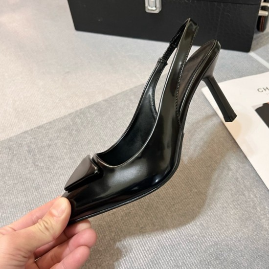 Women Sandals 2025 Spring New Brand Woman Slingback Shoes Fashion Ladies High Heels Elegant Med Heel Pointed Toe Slip on Sandal Women Sandals 2025 Spring New Brand Woman Slingback Shoes Fashion Ladies High Heels Elegant Med Heel Pointed Toe Slip on Sandal